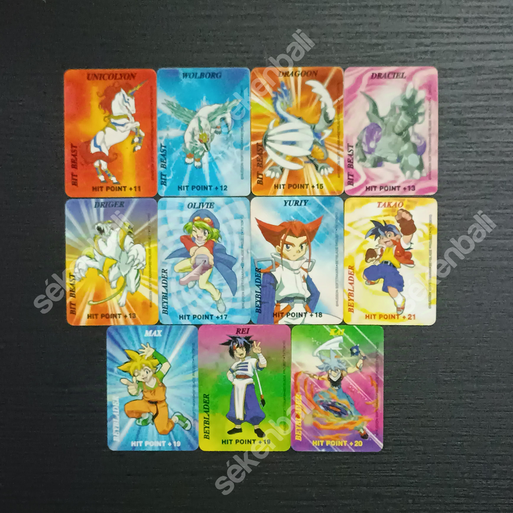(BIT BEAST & BEYBLADER) Tazos Beyblade Hadiah Chiki 2003 - Beyblade Card - Tajos Jadul Generasi 90an