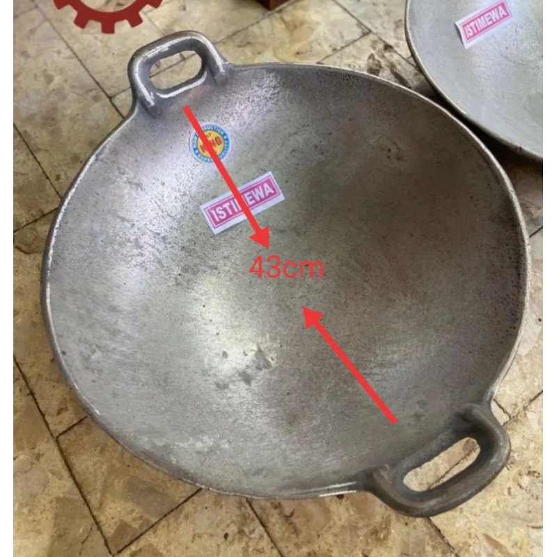Wajan baja siyem / wajan jawa / wajan anti lengket 43cm
