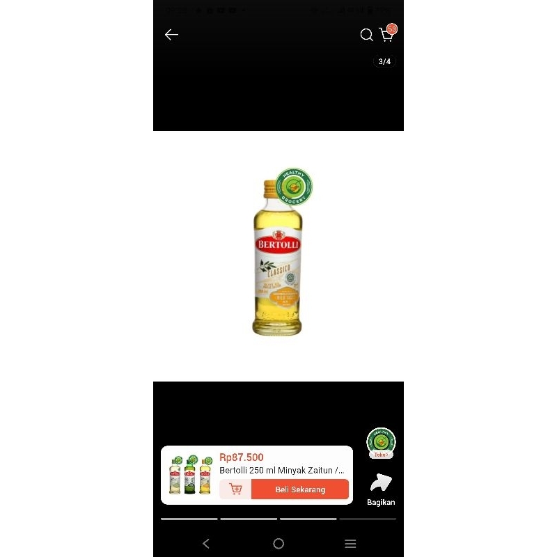 

Bertoli clasicco minyak zaitun 250ml