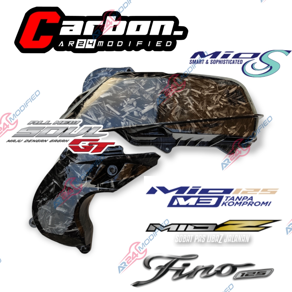Tutup CVT Tutup box Filter Mio M3/Z/S/125 Soul Gt, Fino 125, Xride 125 Carbon WTP motif Forged
