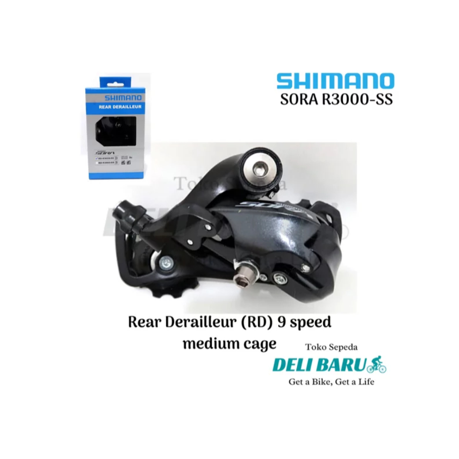 Shimano Rear Derailleur RD Sora R3000 9 speed medium cage sepeda lipat MTB