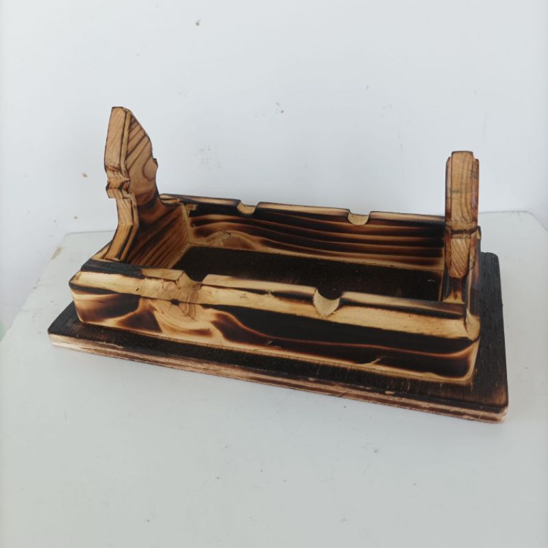 ASBAK LUCU UNIK MINIATUR KUBURAN ASHTRAY WOODEN KAYU JATI BELANDA