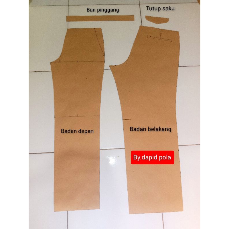 pola instan celana panjang pria