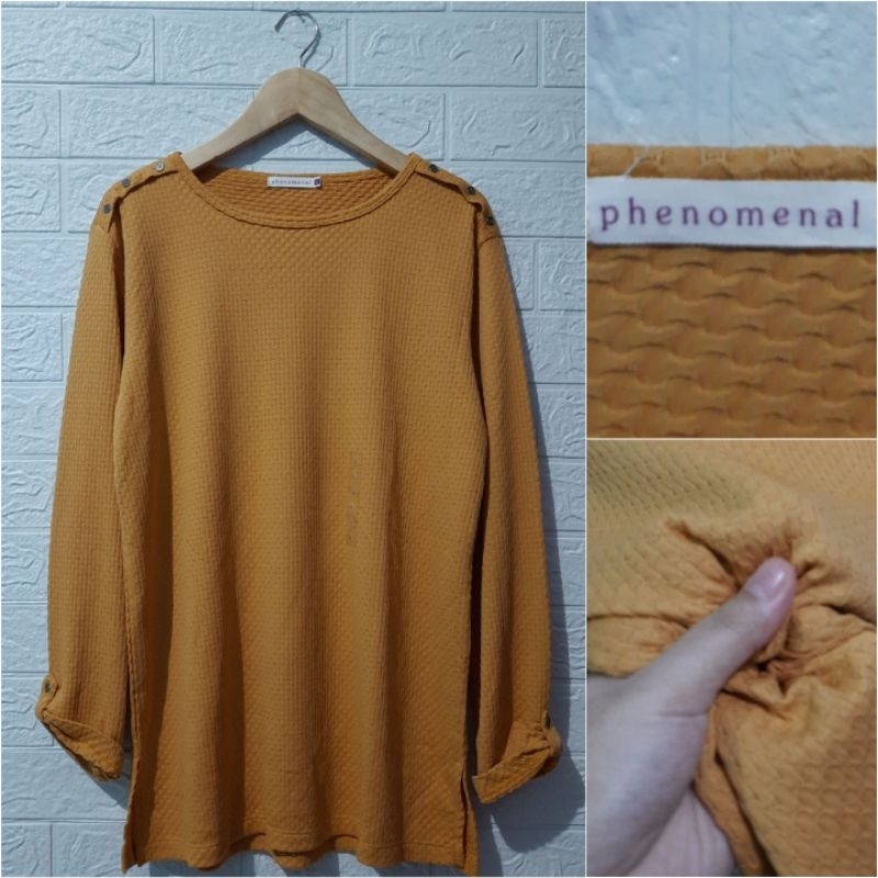 PHENOMENAL atasan mustard / blouse lengan panjang / baju original matahari