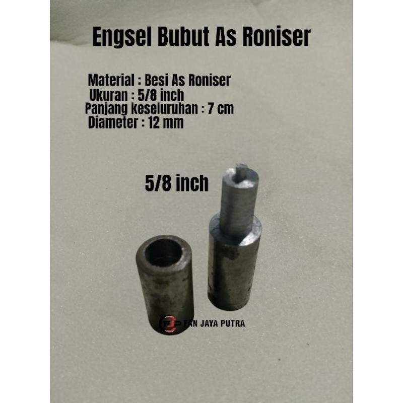 Engsel Bubut As ukuran 5/8 inch panjang 7 cm | Engsel bubut pintu pagar besi