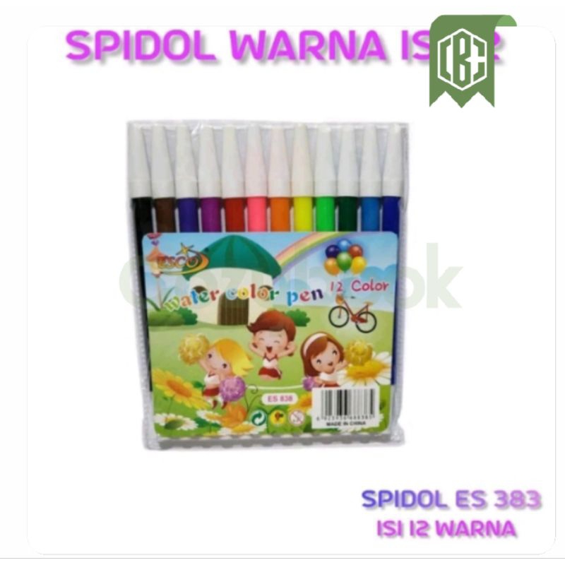 

1 pack spidol isi 12 warna spidol warna murah esco 838 colouring pensil spidol warna alat menggambar
