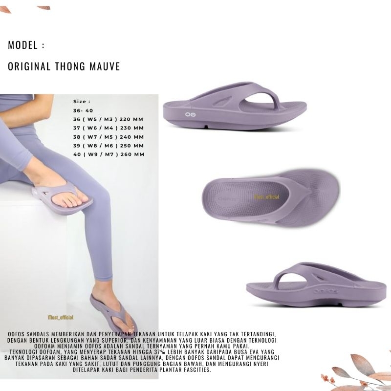OOahh Slide PRODUK ORIGINAL OOFOS (untuk plantar fascities)