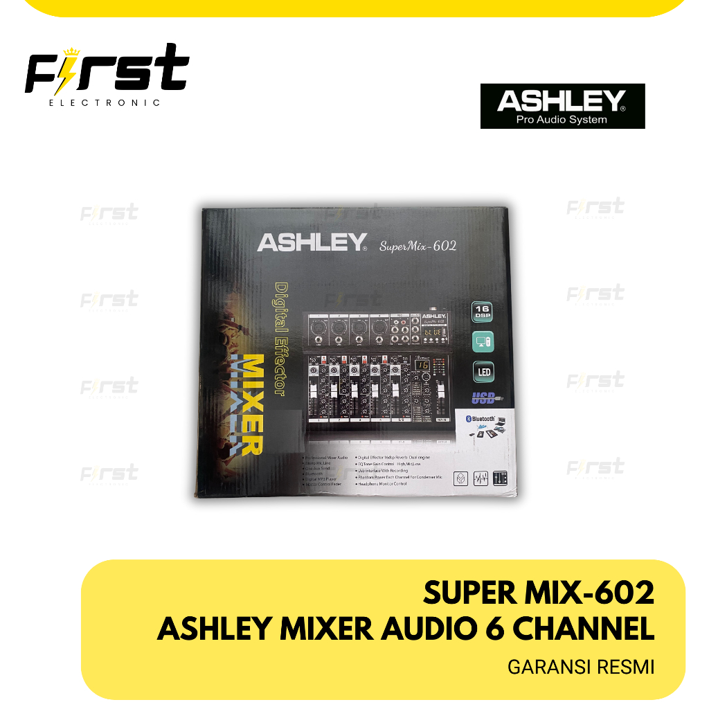ASHLEY SuperMix 602 Mixer Audio 6 Channel Original