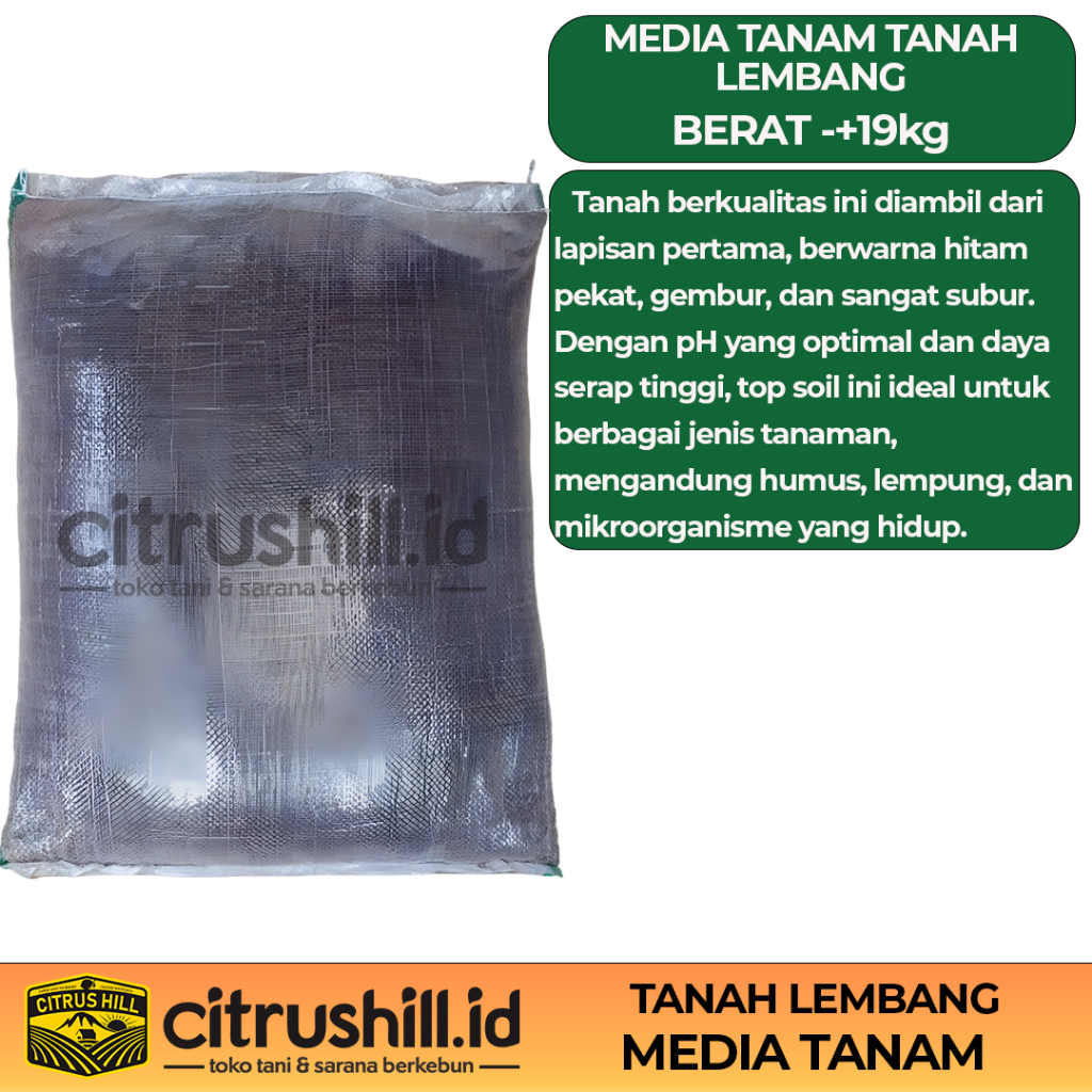 TANAH MEDIA TANAM - TANAH LEMBANG -+ 19Kg - MEDIA TANAM TANAH SUBUR