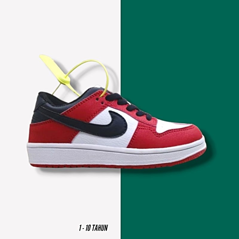Nike Dunk Sneakers Anak Sepatu Anak Sekolah TK Paud SD Unisex Terbaru Sneaker Hitam Cowok Cewek Laki