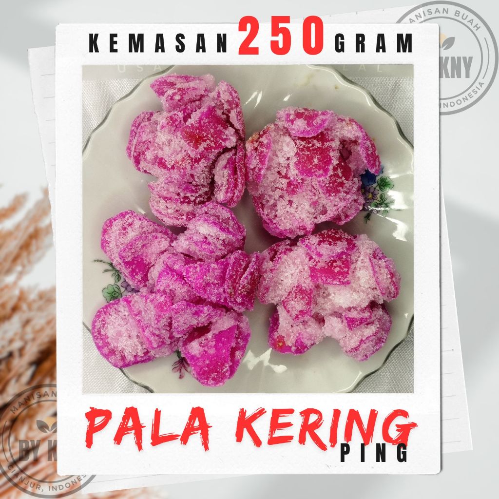 

PALA ASTER PINK 250 GRAM PALA KERING PALA GULA PALA KIPAS MANISAN BUAH KERING