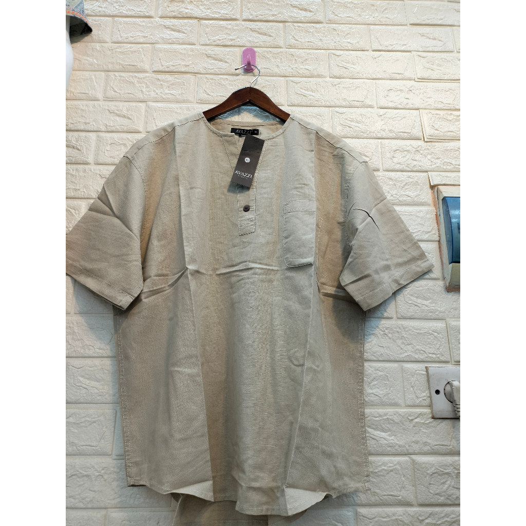 KEMEJA KOKO AFAZI KERAH V NECK