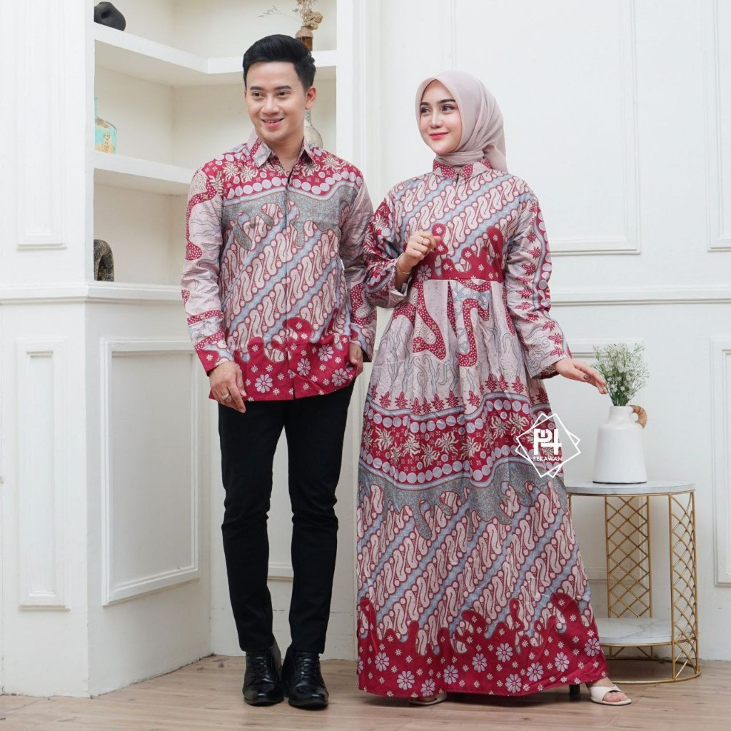 sarimbit/couple kemeja dan gamis batik, gamis jumbo LD 120 dan standar LD 118