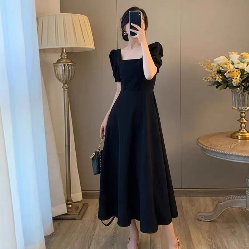 TERBARU EMITA BLOOM BAJU PANTAI WANITA FLORAL DRESS HITAM PANJANG ELEGAN MIDI DRESS BIG SIZE JUMBO