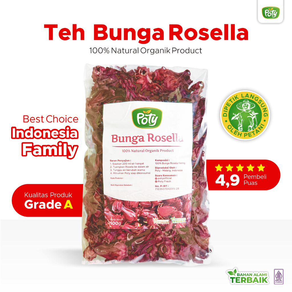 

Teh Bunga Rosela Merah 500 Gram Rosella Obat Kolesterol Diabetes Diet Alami Organik Orgininal Hibicus Tea Organic