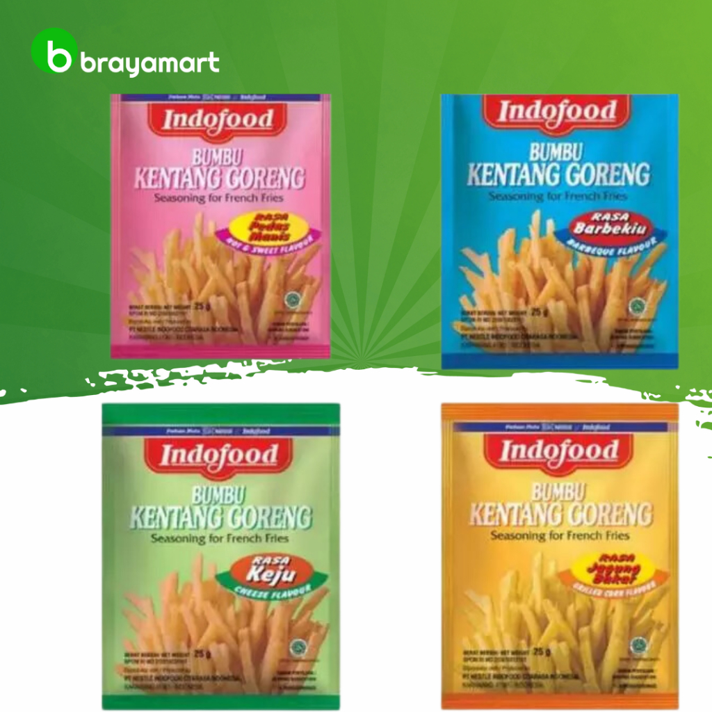 

Indofood bumbu kentang goreng 25 gram Brayamart