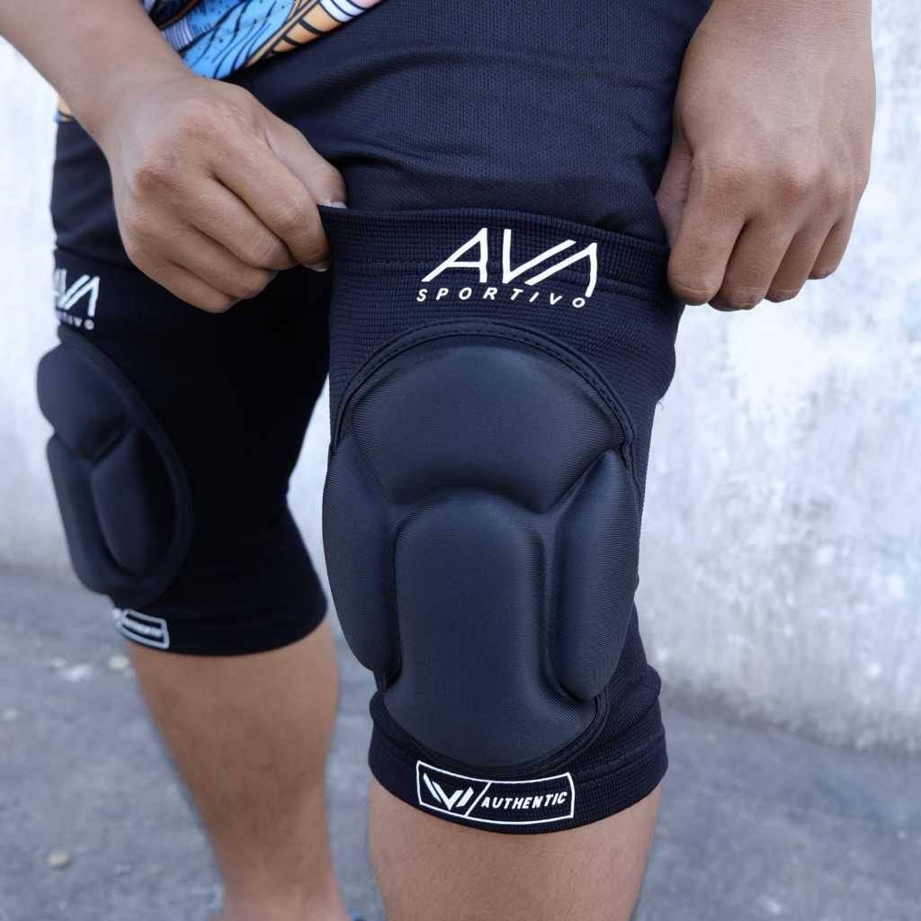 Kneepad Futsal Ava  Futsal Knee Pad pelindung deker lutut kiper Hitam Putih Original