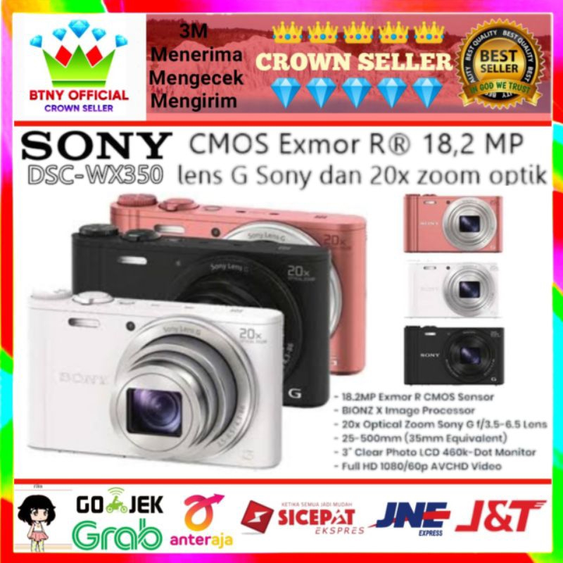 CAMERA SONY DSC-WX350 CYBERSHOT DIGITAL/SONY DSC-WX350 / SONY WX350 - DUS PUTIH
