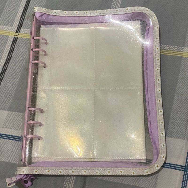 

Preloved binder photocard A5 bibimcat zipper + 10 lembar sleeve hologram