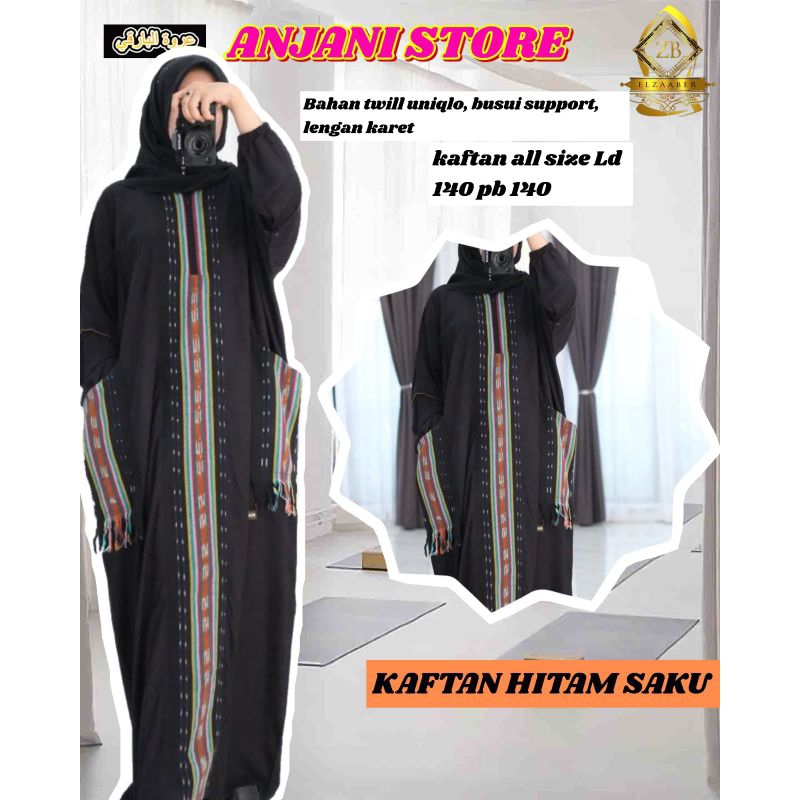 GAMIS ANJANI BLACK KAFTAN LIST ETHNIC