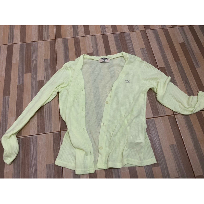 cardigan hijau cerah preloved