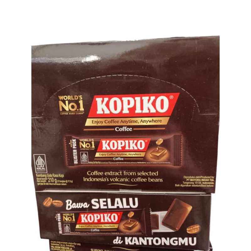 

Permen kopiko enjoy coffe anytime anywhere kembang gula rasa kopi210g 12 bungkus @ 17.5g