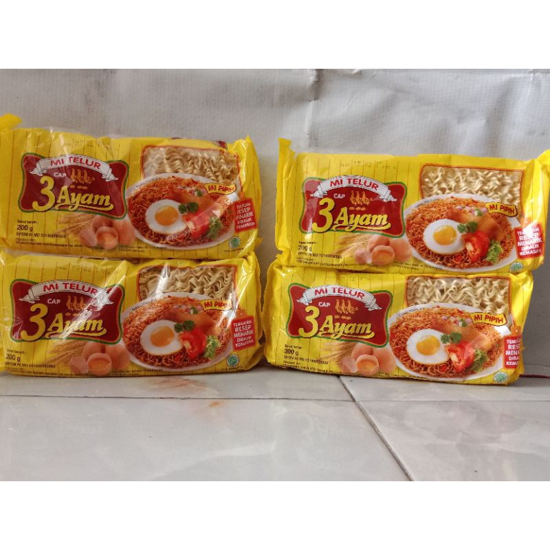 

Mie Telur Cap 3 Ayam-200gram