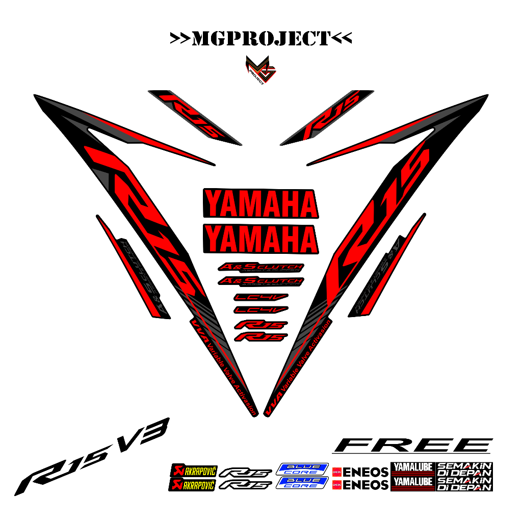 striping lis r15 v3 grafis (sku2) / stiker r15 v3 simple line #r15 #r15v3