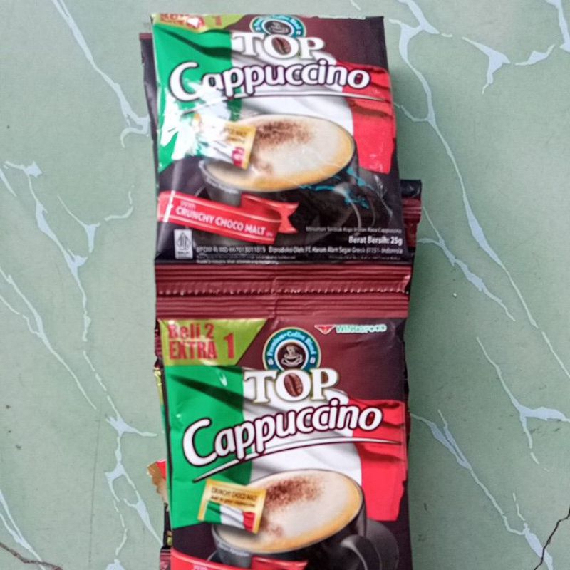 

kopi Top capuccino 1 renceng isi 10 sachet