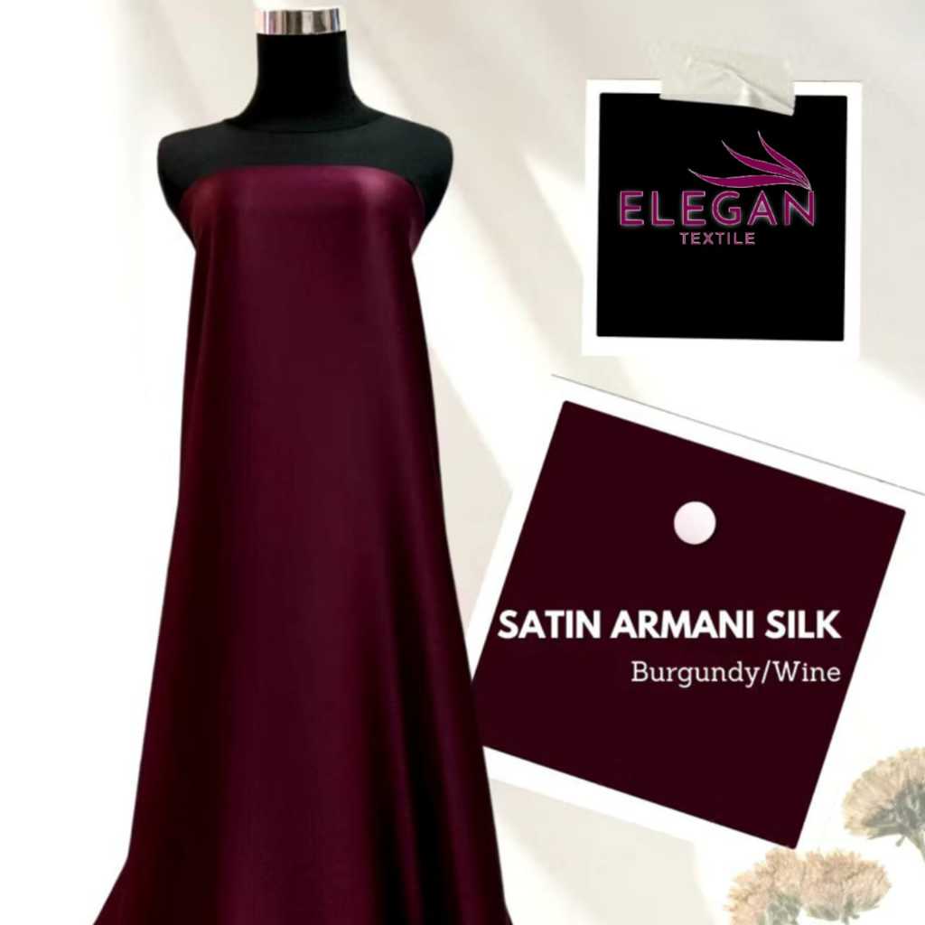Kain Satin Armani Premium Kain Satin Polos Meteran Bahan Satin Brismaid Bahan Gamis Kebaya Satin War