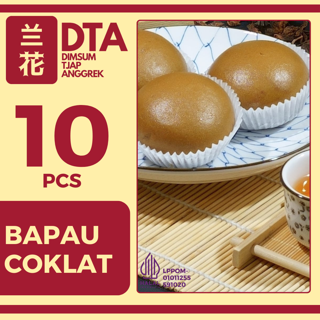 

Dimsum Premium BAPAU COKLAT / BAPAO COKLAT isi 10 pcs di Kota Bandung Halal (Frozen/Fresh) (BISA KIRIM LUAR KOTA)