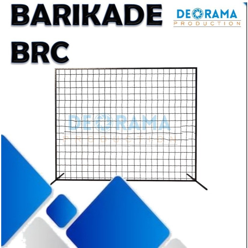 Jasa sewa rental barikade BRC event acara pesta / pagar pembatas semi permanen kain hitam