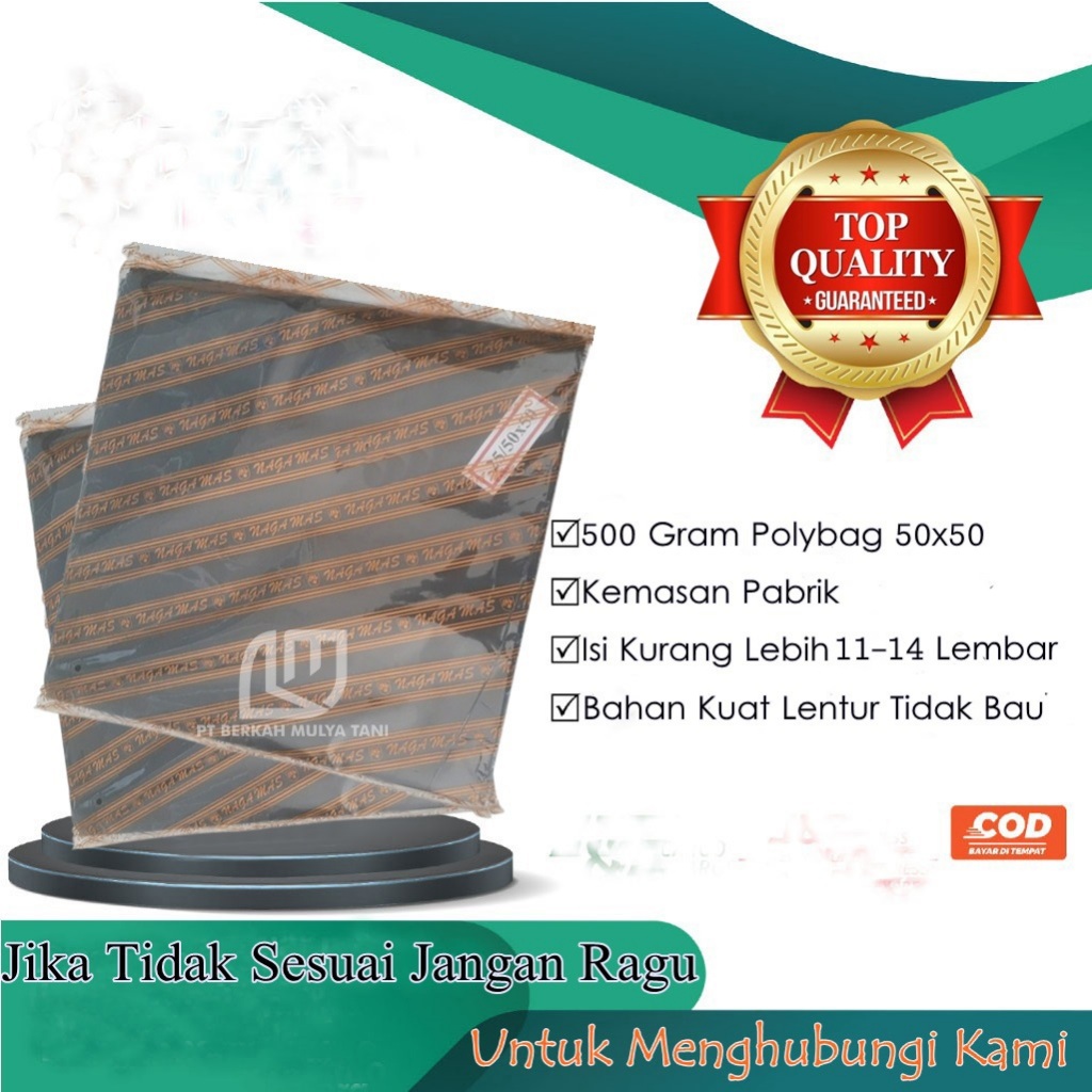 500 Gram Polibag Plastik Polybag Tanaman 50x50