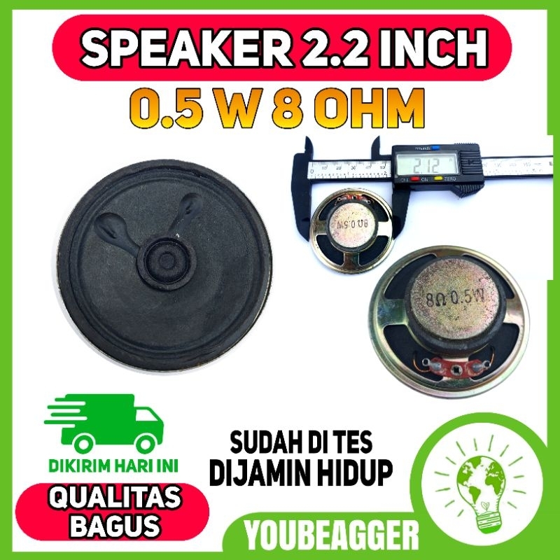 Speaker 2.2 inch 8 ohm 0.5 watt hidup sudah dites