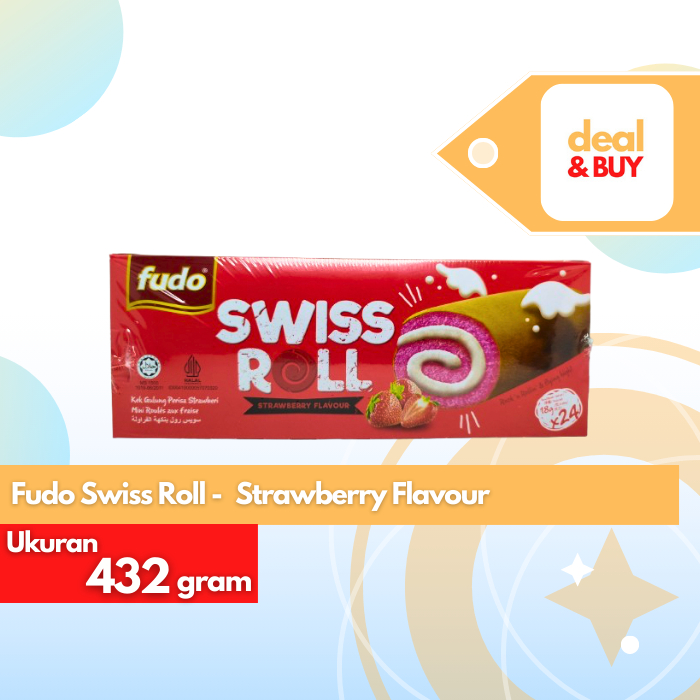 

Fudo Swiss Roll Strawberry Flavour 18g x 24pcs