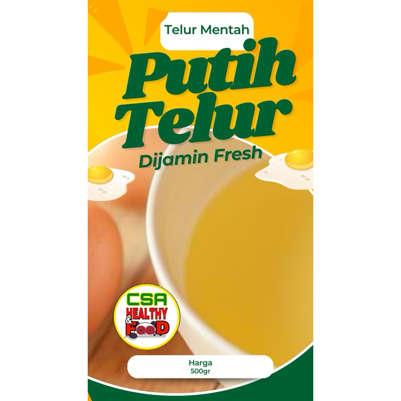 

Putih Telur Mentah Fresh 500gr Xboost Protein