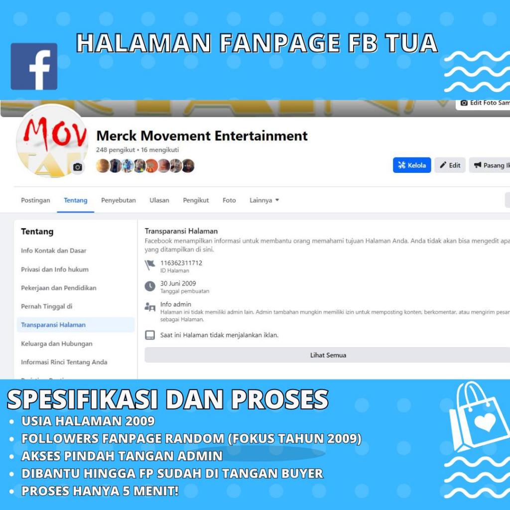 Halaman Fanspage Facebook Old 2009 - 2020