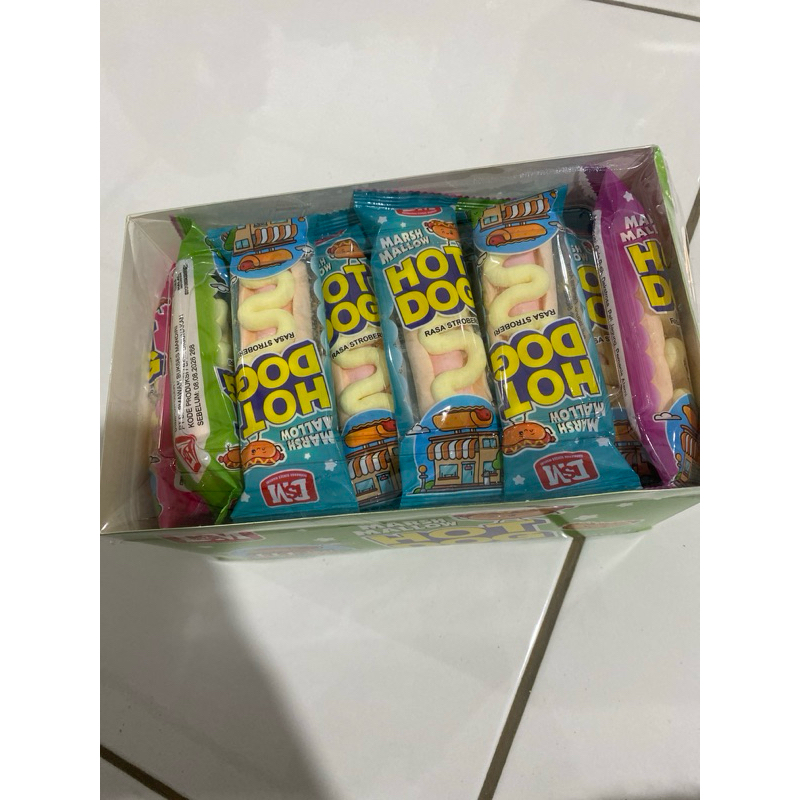 

permen marshmallow hot dog isi 30 pcs