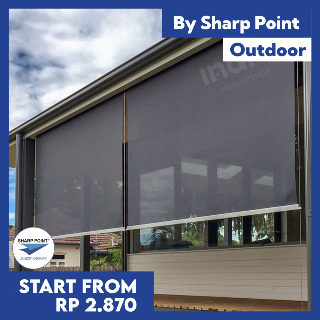 Sharp Point Roller Blind Outdoor tirai gulung luar  tirai bambu anti air dan tahan panas