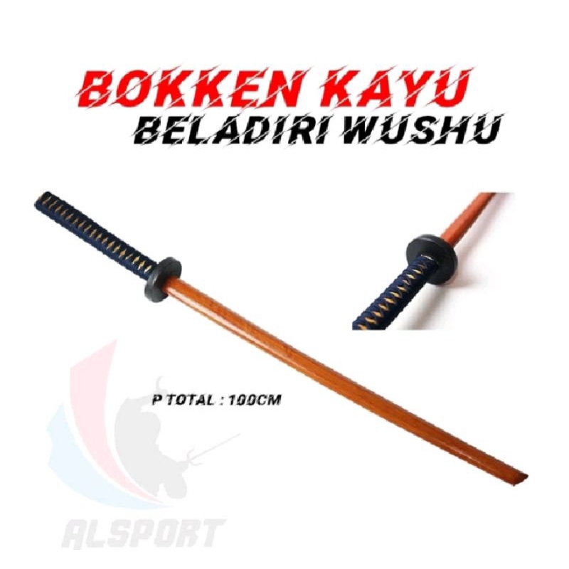 boken kayu Aikido natural 100cm