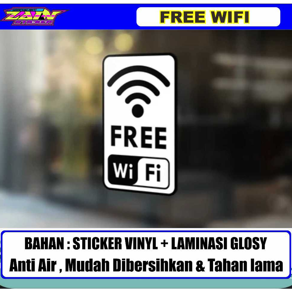 

20 x 12 cm | Sticker Free Wifi | Stiker Tanda Gratis Wifi