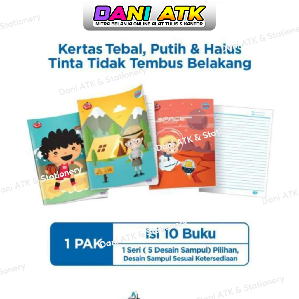 

Sidu buku tulis 58 Lembar 10pcs/pack - 38 Lembar 10pcs/pack