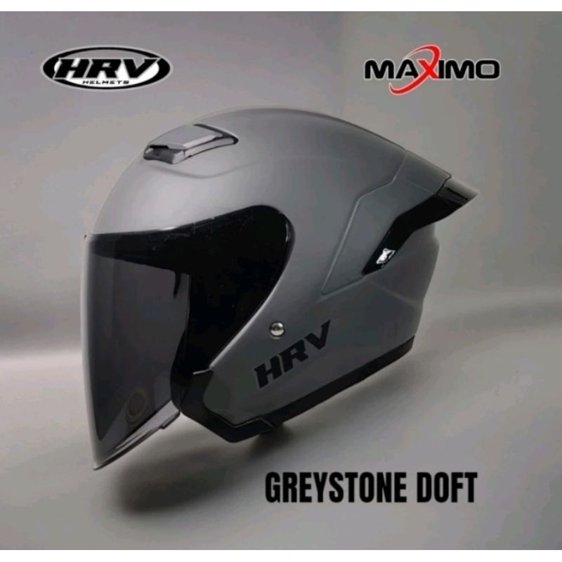 HELM HRV MAXIMO  GREY DOFF FULL WARNA ORIGINAL PRODUK
