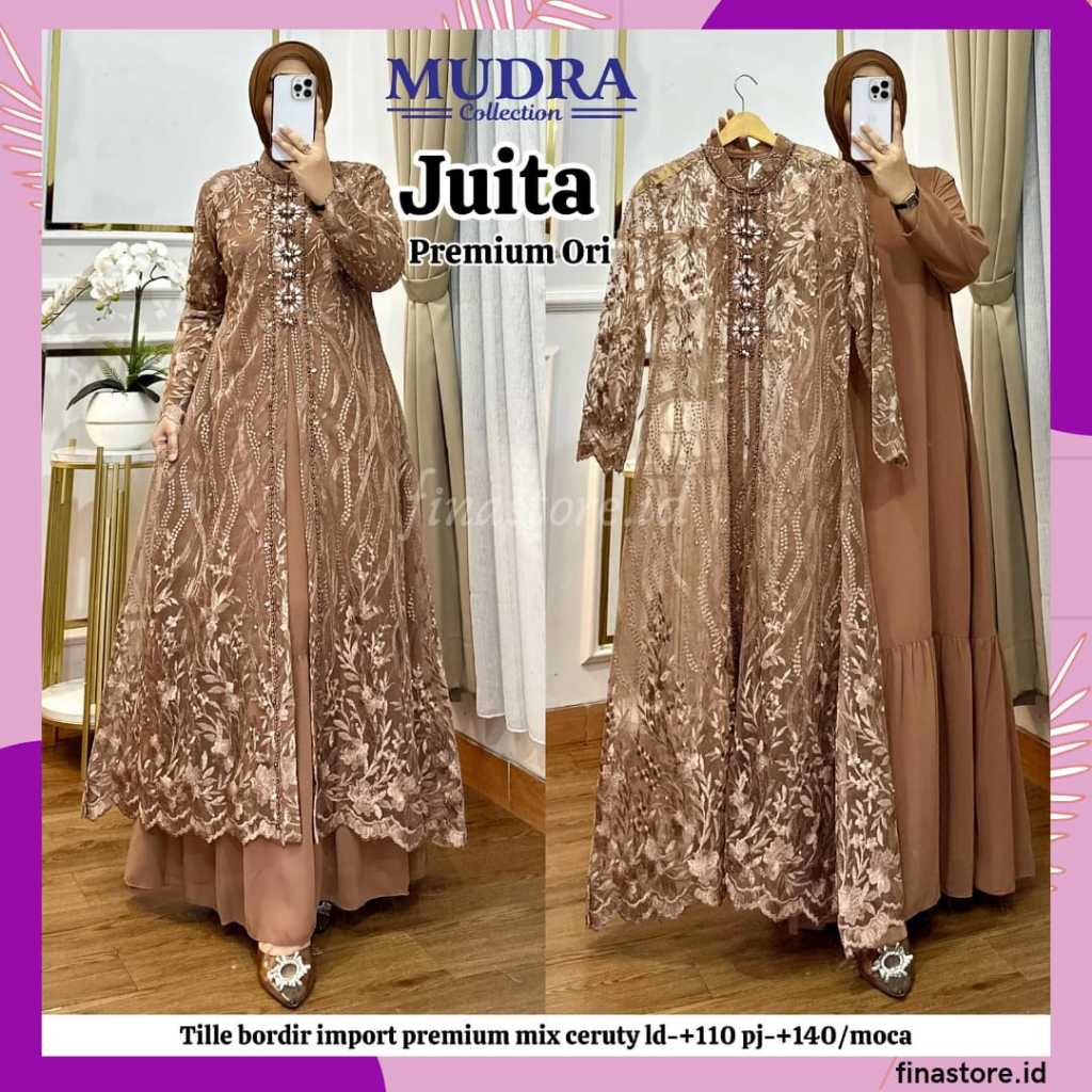 Gamis Mudra Collection / Gamis Terbaru / Gamis Wanita / Gamis Premium / Gamis Pesta / One Set / Sete