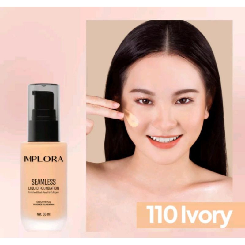 Implora seamless liquid foundation 110 ivory new ori