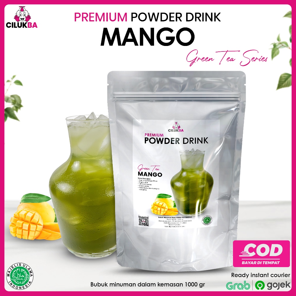 

Cilukba Bubuk Minuman Premium Rasa Mango Green Tea 1kg / Premium Powder Drink