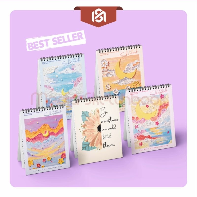 

[READY] Buku Gambar A5 Sketchbook Aesthetic Buku Sketsa lTebal Vertikal Jilid Spiral 50 Lembar/100 Halaman