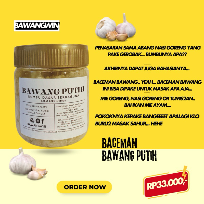 

250Gram Baceman Bawang Putih bawangwin