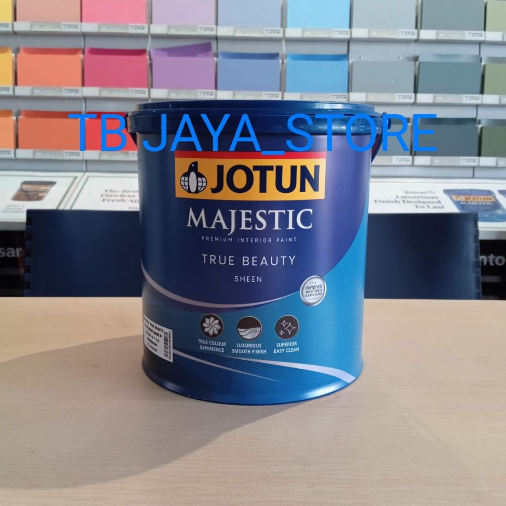 JOTUN MAJESTIC TRUE BEAUTY SHEEN 2.5L CAT TEMBOK PUTIH WHITE 0001