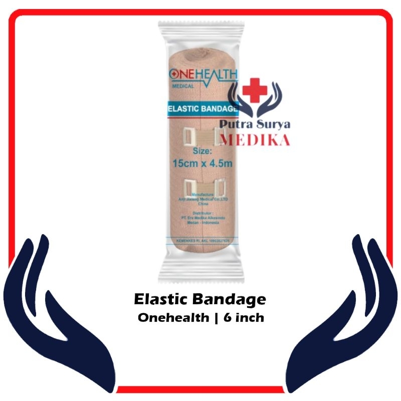 Perban Coklat Elastis Gulung OneHealth Elastic Bandage 15cm x 4.5m